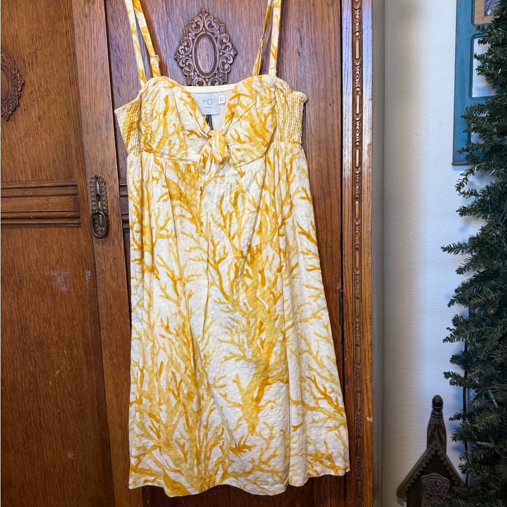 HD in Paris Sunlit Yellow and Cream Mini Dress